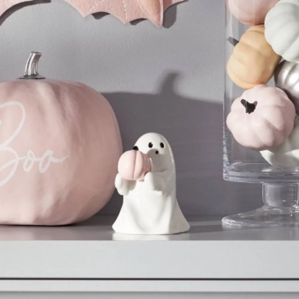Target Hyde & Eek! Bootiful Ceramic Ghost with Pink Pumpkin